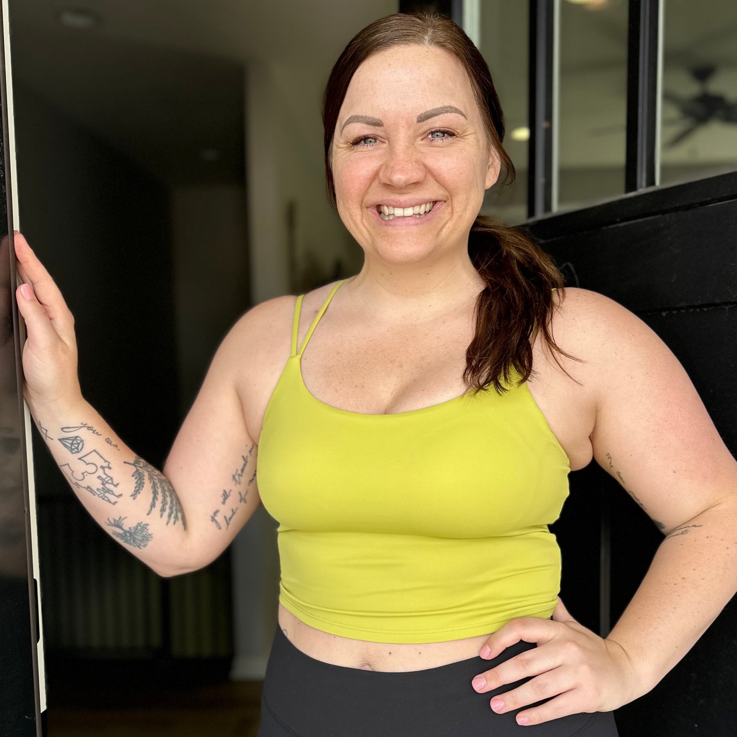 The Nellie Longline Bra - Yellow Green (MED)